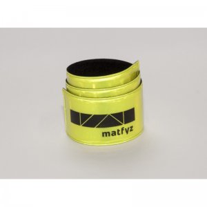 Reflexní náramek, žlutý, logo Matfyz