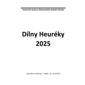 Sborník Dílen Heuréky 2025 (zdarma, nevkládejte do košíku)